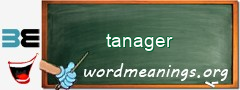 WordMeaning blackboard for tanager